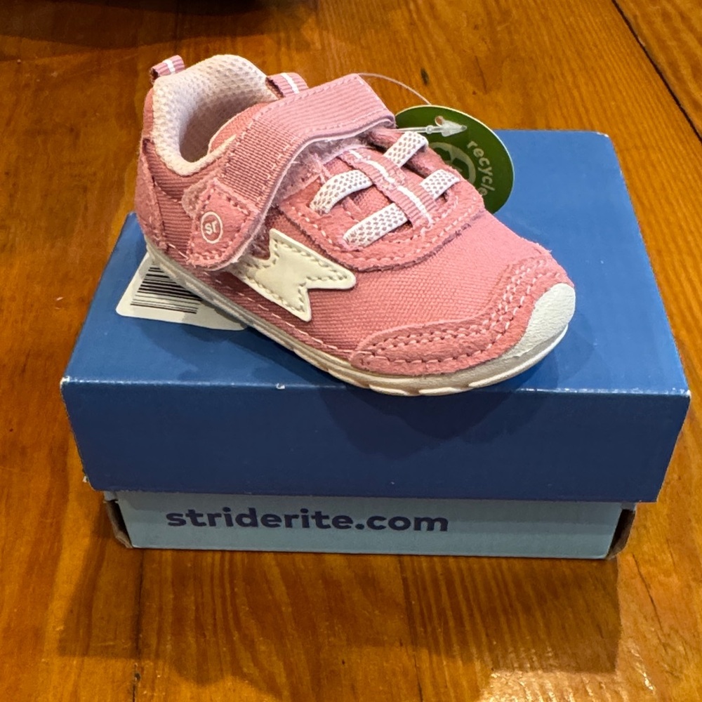 Stride Rite Pink and White Kids Sneakers